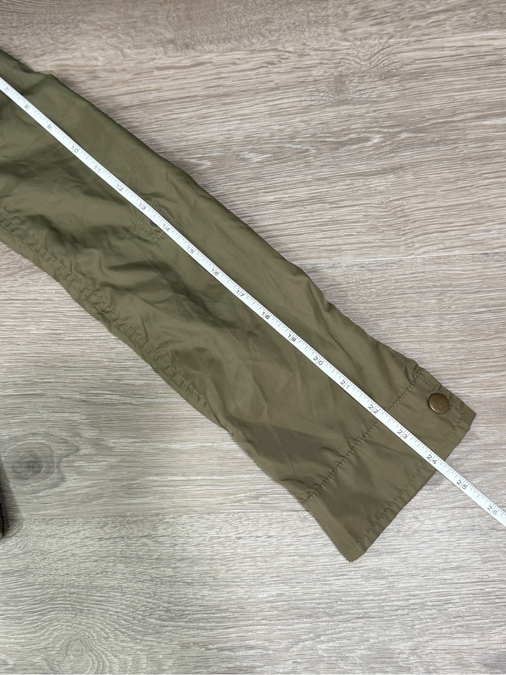 American Rag Womens Olive Green Utility Jacket with Drawstring Tie Size S - Picture 9 of 10
